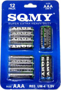 SQMY Μπαταρία  AAA 1.5V 12τμχ