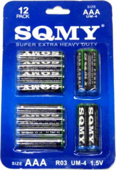 SQMY Μπαταρία  AAA 1.5V 12τμχ
