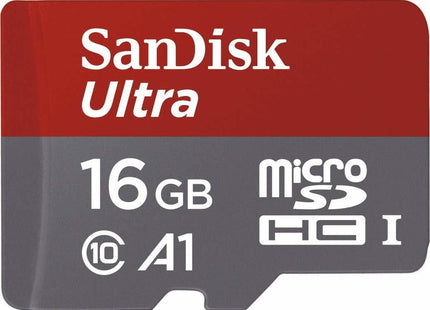 Sandisk Ultra microSDHC 16GB Class 10 U1 A1 UHS-I με αντάπτορα
