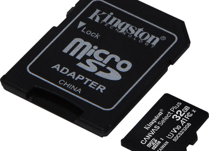 Kingston Canvas Select Plus microSDHC 32GB Class 10 U1 V10 A1 UHS-I με αντάπτορα