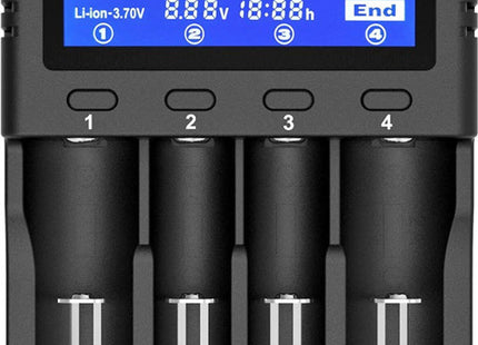 LiitoKala LII-PD4 Φορτιστής 4 Μπαταριών Li-ion/Ni-Cd/Ni-MH Μεγέθους AA/AAA/18650/26650