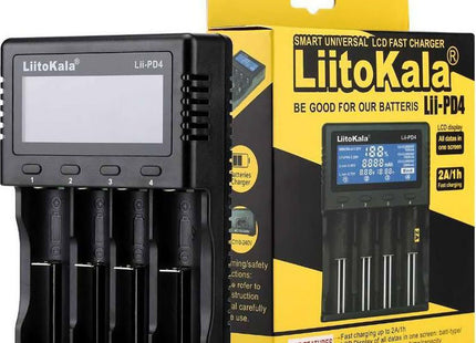 LiitoKala LII-PD4 Φορτιστής 4 Μπαταριών Li-ion/Ni-Cd/Ni-MH Μεγέθους AA/AAA/18650/26650