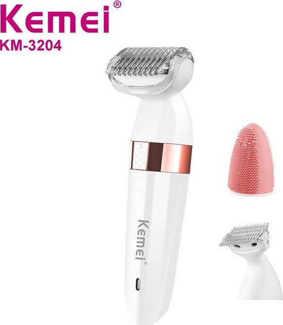 Kemei Αποτριχωτική Μηχανή Epilator για Πρόσωπο & Σώμα KM-3204