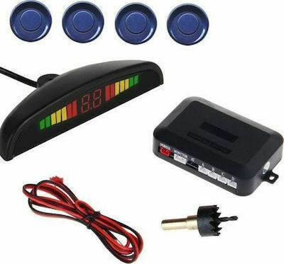 Σύστημα Παρκαρίσματος Αυτοκινήτου 5200Β με Οθόνη και 4 Αισθητήρες 20mm σε Μπλε Χρώμα