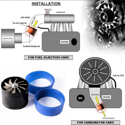 F1-Z Στροβιλιστής Αέρα Διπλός Super Spiral Turbo Fan Sound