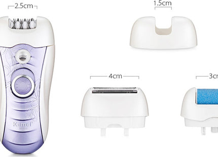 Kemei 3 in 1 Σετ Αποτρίχωσης Epilator για Σώμα & Μπικίνι KM-3012 Μωβ