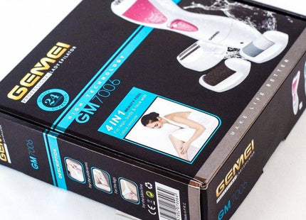 Επαναφορτιζόμενη αποτριχωτική μηχανή - 4 σε 1 - GM-7006 - Gemei