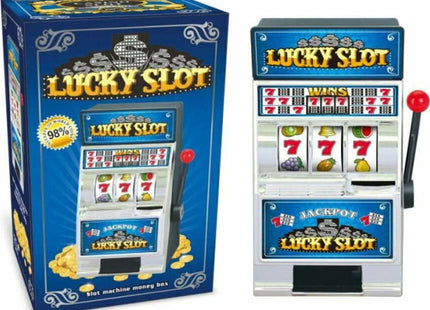Κουμπαράς Πλαστικός Slot Machine Μπλε