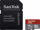 Sandisk Ultra microSDHC 16GB Class 10 U1 A1 UHS-I με αντάπτορα