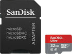 Sandisk Ultra microSDHC 32GB Class 10 U1 A1 UHS-I με αντάπτορα
