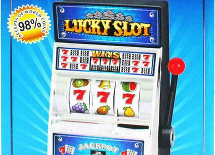 Κουμπαράς Πλαστικός Slot Machine Μπλε