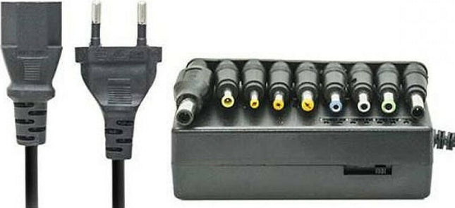 Universal power adapter 12-24V με ευρωπαϊκό καλώδιο και σειρά από 9 βύσματα