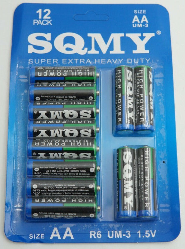 SQMY Μπαταρία Zinc AA 1.5V 12τμχ