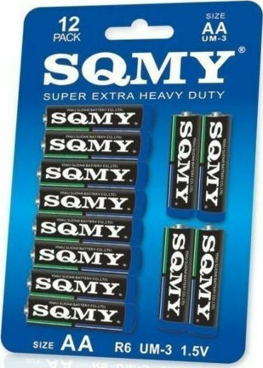 SQMY Μπαταρία Zinc AA 1.5V 12τμχ