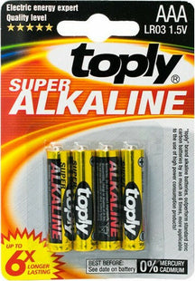 Toply Αλκαλικές Μπαταρίες AAA 1.5V 4τμχ