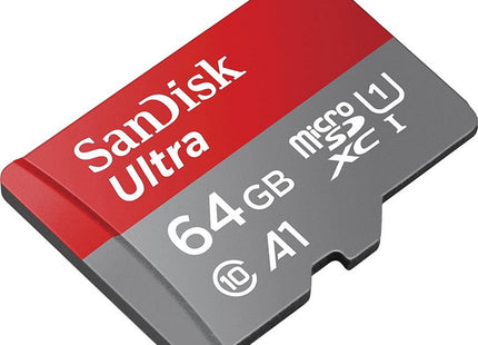 Sandisk Ultra microSDXC 64GB Class 10 U1 A1 UHS-I με αντάπτορα