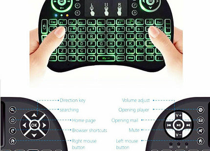 i8 Backlit Ασύρματο Πληκτρολόγιο με Touchpad Αγγλικό US