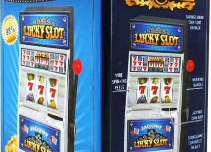 Κουμπαράς Πλαστικός Slot Machine Μπλε