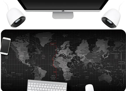 World Map Gaming Mouse Pad XXL Μαύρο