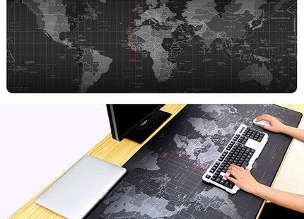 World Map Gaming Mouse Pad XXL Μαύρο