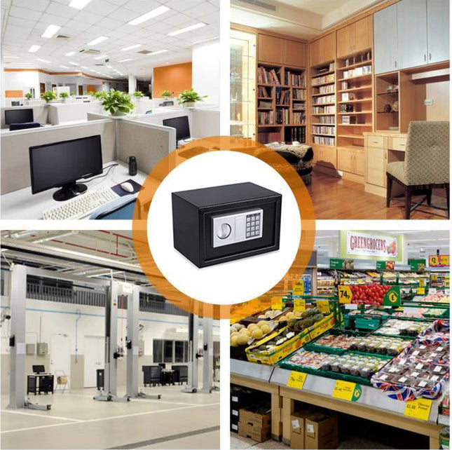 Χρηματοκιβώτιο με Ψηφιακό Κλείδωμα και Κλειδί, Ξενοδοχείου Διαστάσεων Μ23xΠ17xΥ17cm DOEM27