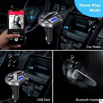 Andowl FM Transmitter Αυτοκινήτου V6 με Bluetooth