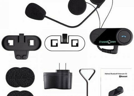 Σύστημα Ενδοεπικοινωνίας FreedConn 800m & Bluetooth Hands-Free Κράνους