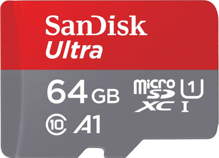 Sandisk Ultra microSDXC 64GB Class 10 U1 A1 UHS-I με αντάπτορα