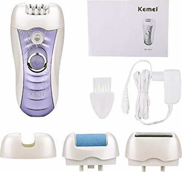 Kemei 3 in 1 Σετ Αποτρίχωσης Epilator για Σώμα & Μπικίνι KM-3012 Μωβ