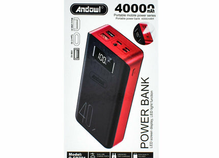 Andowl Q-CD701 Power Bank 40000mAh με Ψηφιακή Οθόνη LED | Θεσσαλονίκη