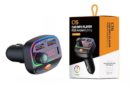 FM Transmitter Αυτοκινήτου C15 με Bluetooth / USB