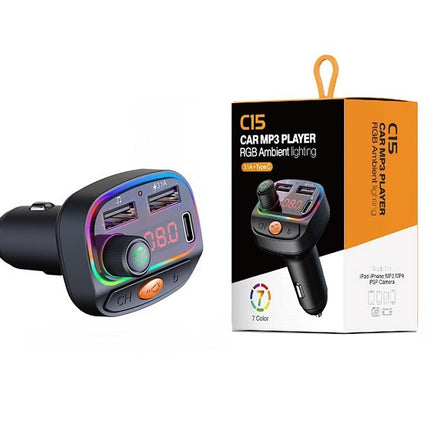 FM Transmitter Αυτοκινήτου C15 με Bluetooth / USB
