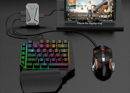 4 in 1 Mobile Game Combo Pack Ασύρματο Gaming KeyPad με διακόπτες και Φωτιζόμενα πλήκτρα & Ποντίκι (Αγγλικό US)