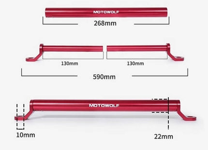 Motowolf Mdl3514 Βάση Μοτοσυκλέτας για το Τιμόνι Μαύρη