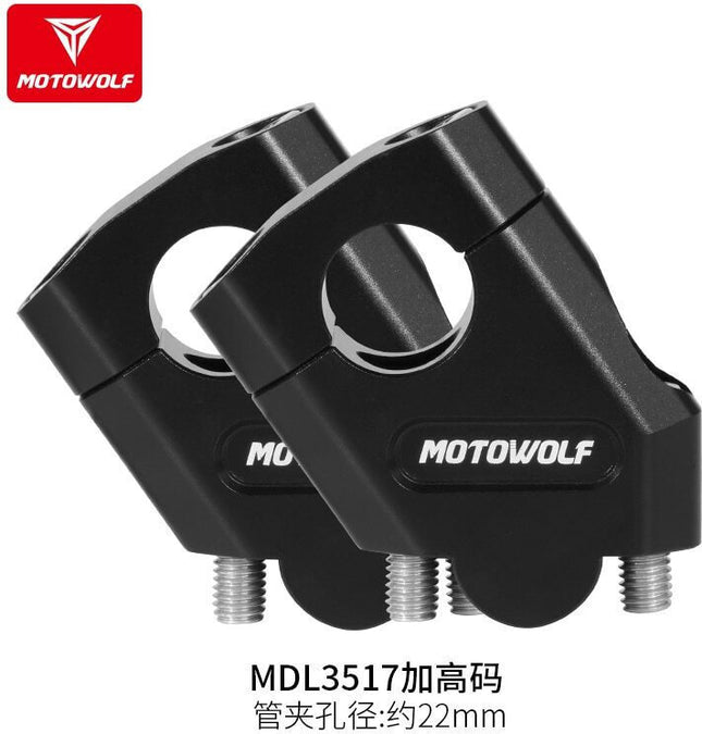 Motowolf 3517MDL Αποστάτες Τιμονιού 22mm Μαύροι