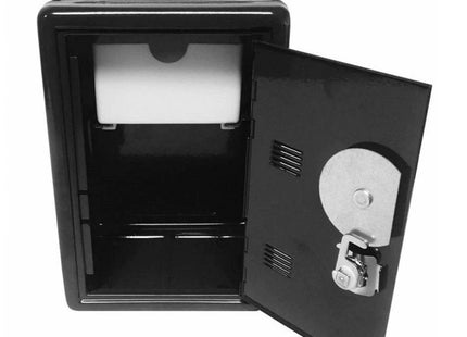 Κουμπαράς Μεταλλικός Χρηματοκιβώτιο Μαύρος 12x10x18cm