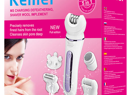 Kemei KM-7936 5 in 1 Αποτριχωτική Μηχανή Epilator για Σώμα