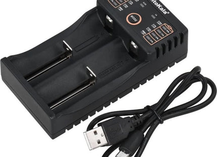 LiitoKala LII-202 USB Φορτιστής 2 Μπαταριών Li-ion/Ni-Cd/Ni-MH Μεγέθους AA/AAA/18650/16340/26650/14500