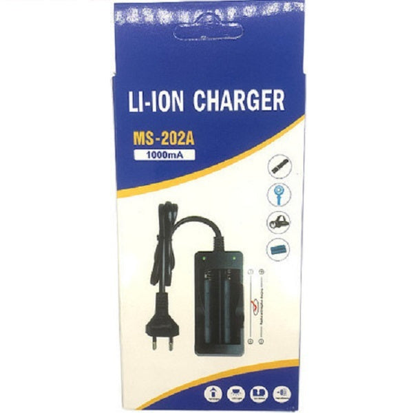 MS-202a Φορτιστής 2 Μπαταριών Li-ion Μεγέθους 18650