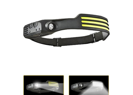 Επαναφορτιζόμενος Φακός Κεφαλής LED IPX4 με Μέγιστη Φωτεινότητα 3000lm 2τμχ