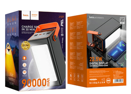 Hoco J107 Super Power Bank 90000mAh 22.5W | Φακός LED | Θεσσαλονίκη