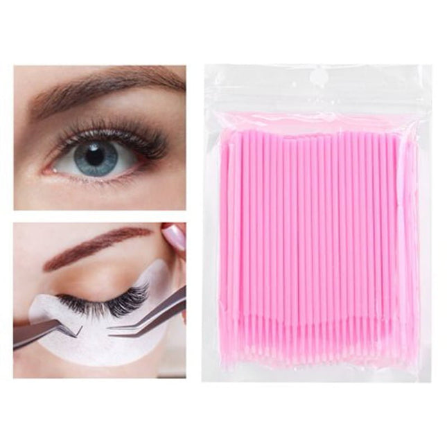 Μίας χρήσης microbrush lash επέκταση βλεφαρίδων 100τεμ.- Μπατονέτα βλεφαρίδας – All Eyelash Lifting