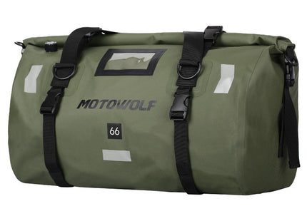 Στεγανός Σάκος Ουράς Μοτοσυκλέτας Motowolf MDL0717 66L - 100% Αδιάβροχος σε Χακί Χρώμα