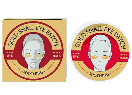 Set Of 60 Hydrogel Eye Patches With Gold, Snail Extract, Spirulina And Collagen, Wokali, Eye Patch