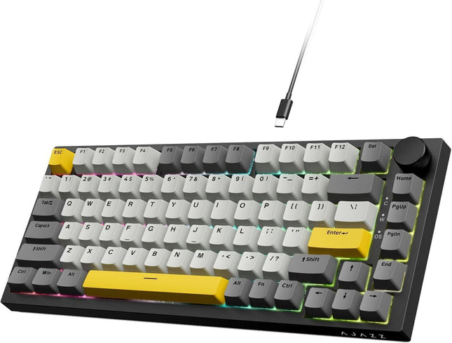 Ajazz AK820 Gaming Μηχανικό Πληκτρολόγιο 75% με RGB φωτισμό (Αγγλικό US)