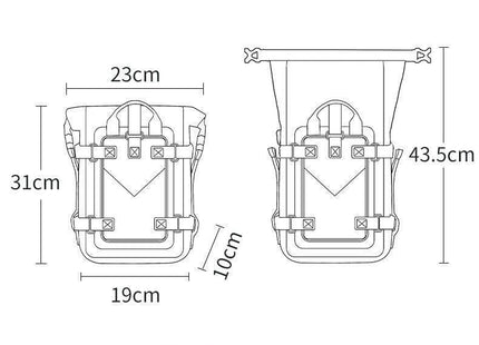 Motowolf Σαμάρι Μοτοσυκλέτας 8lt σε Μαύρο Χρώμα