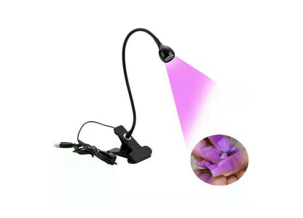 Mini LED UV λάμπα νυχιών 3W για soft gel με κλιπ στήριξης