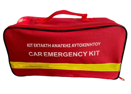 Βαλιτσάκι ασφαλείας αυτοκινήτου με τρίγωνο και πυροσβεστήρα Ελλάδα