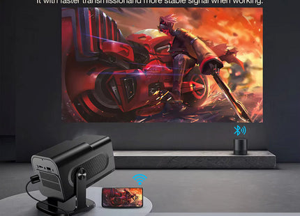 HCS350 Pro Gaming Projector WiFi6 4K Android 12 με 2 Χειριστήρια Home Cinema