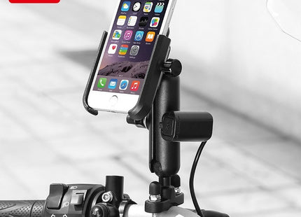 Motowolf Βάση Κινητού Μοτοσυκλέτας με Ρυθμιζόμενο Βραχίονα για το Τιμόνι με Φόρτιση MDL2821B